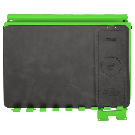 EXTREME TOOLS Media/Tech Holder with Universal Charging Pad, Green ACTPGN